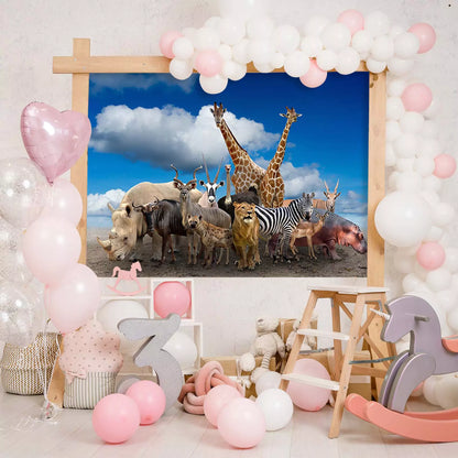 african wild animals photgraphy backdrop decor