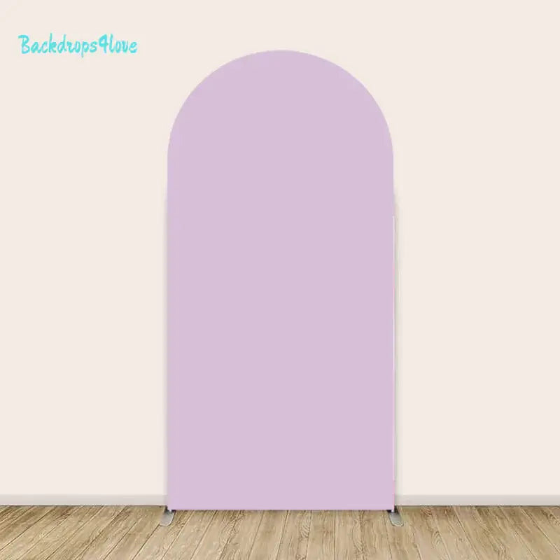 Solid lavender design on the left arch panel