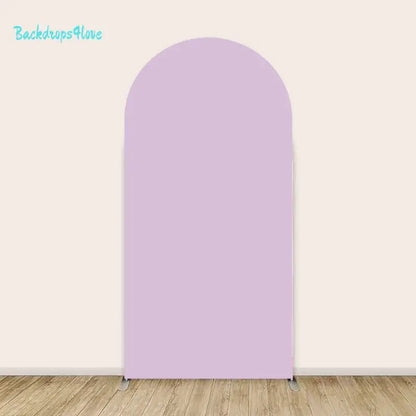 Solid lavender design on the left arch panel