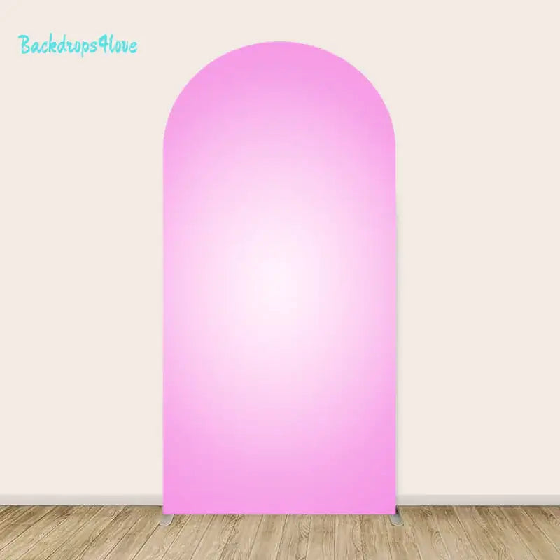 Right arch with a smooth gradient pink background, ideal for adding balloons, signs or party props.